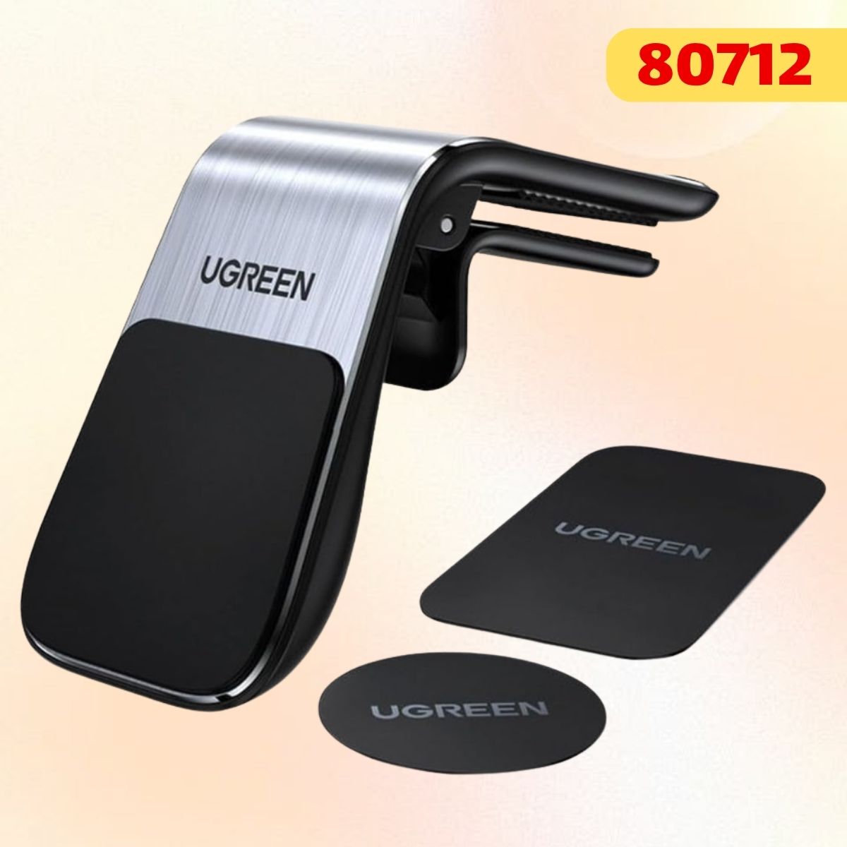 Giá đỡ điện thoại nam châm Ugreen 80712 Màu xám - đen
