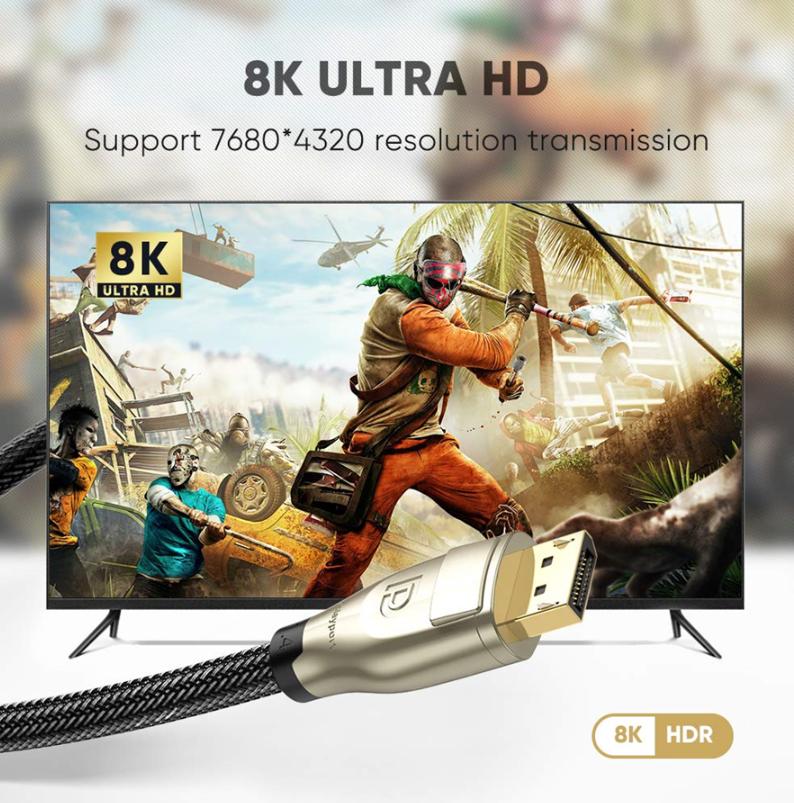 Cáp Displayport 1.4 Ugreen 80724 dài 5M, 8K*2K 60Hz, Hỗ trợ Dynamic HDR và HDCP 2.2