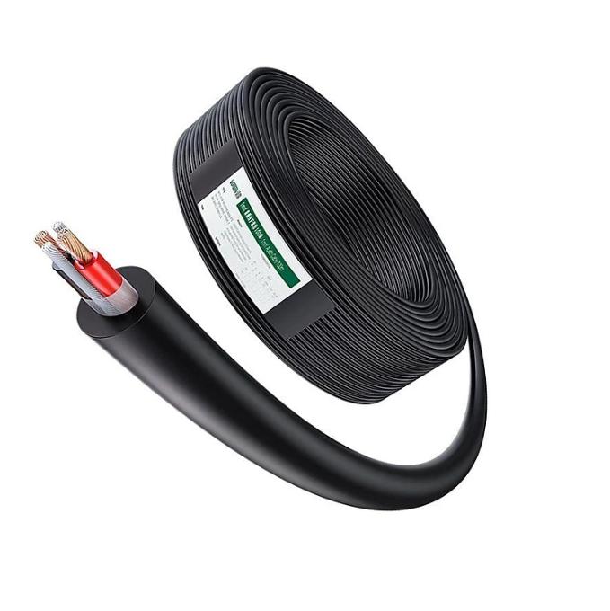 Cuộn cáp âm thanh sân khấu ngoài trời Hi Fi Ugreen 80163 100m 2C x 1.0mm², Màu đen AV159