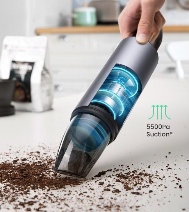 Máy hút bụi ô tô di động Ugreen 80645 Công suất cao 5500Pa 85W pin 2000mAh