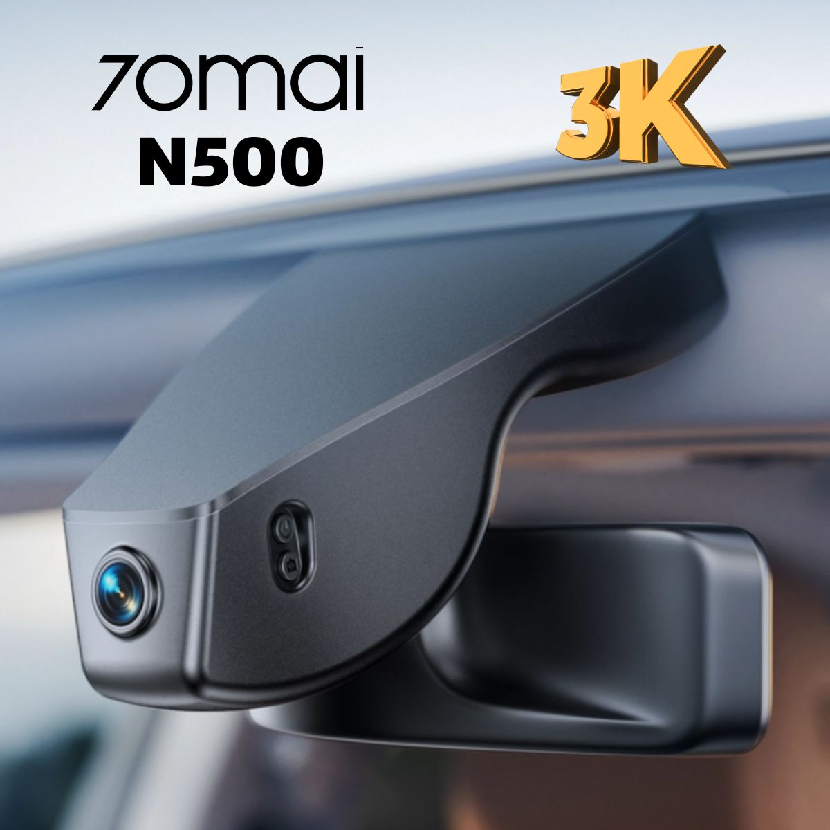 Camera hành trình ốp chân gương 70mai N500 Ghi hình 2 kênh Cảm Biến Sony Starvis 2, Điều khiển giọng nói