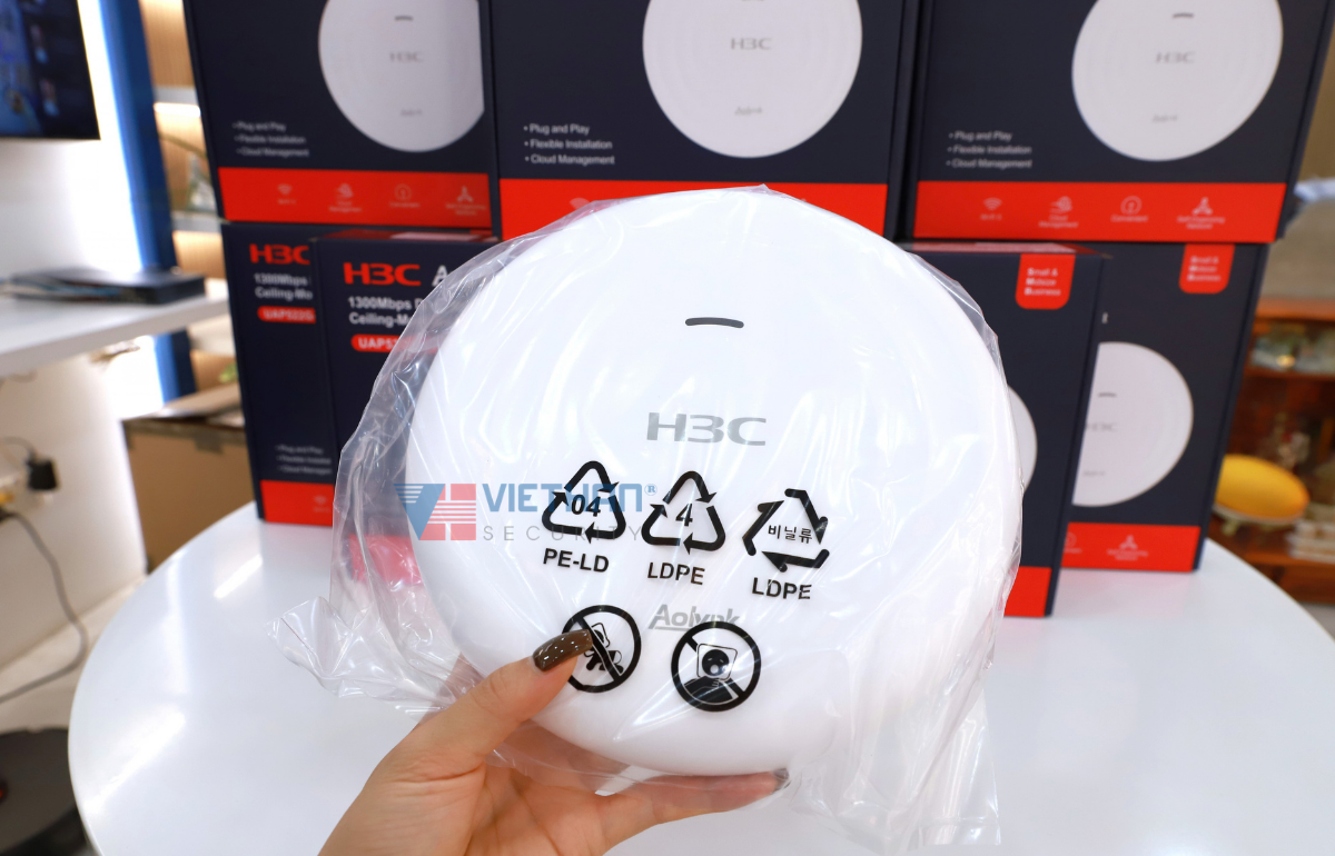 Bộ phát Wifi ốp trần H3C Aolynk UAP522G-AC13 Wi-Fi 5, Tốc Độ 1267Mbps AC1300, Hỗ Trợ 80 User, PoE