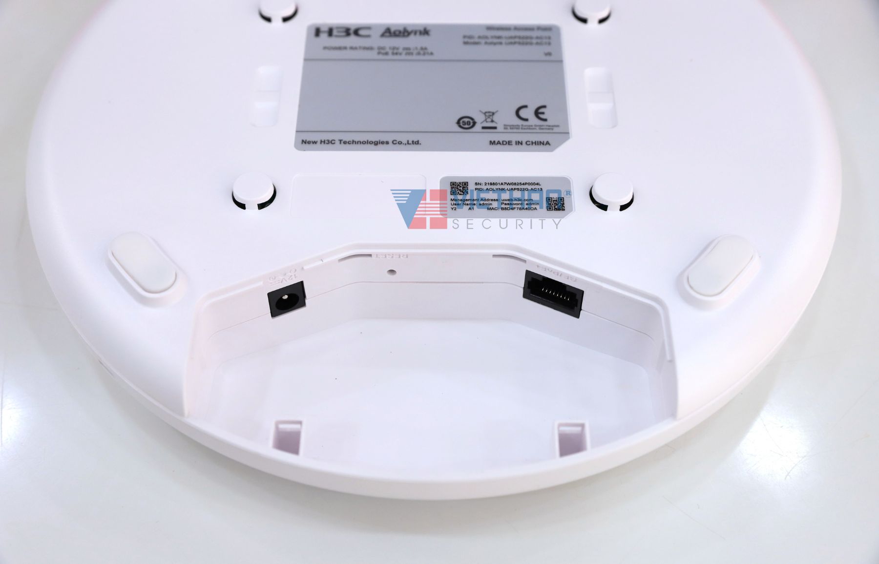 Access Point H3C Aolynk UAP622G-AX15 Tốc Độ 1500Mbps, Quản Lý Cloud, Wi-Fi 6 2 Băng tần, Cấp Nguồn PoE