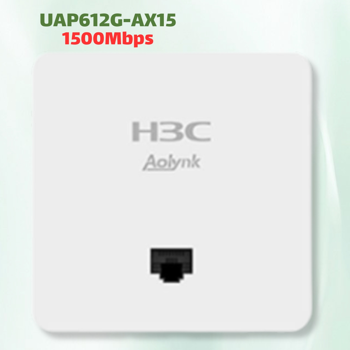 Bộ Phát Wifi Âm Tường H3C Aolynk UAP612G-AX15 Tốc Độ 1500Mbps, Cổng LAN Gigabit, Quản Lý Cloud, Wi-Fi 6