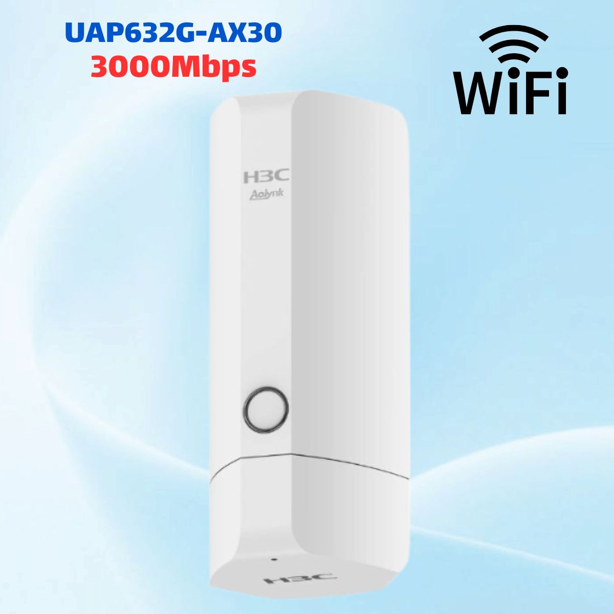 Access Point Outdoor H3C Aolynk UAP632G-AX30 Tốc Độ 3000Mbps, Chuẩn Kháng Nước, Chịu Tải 120 User, PoE