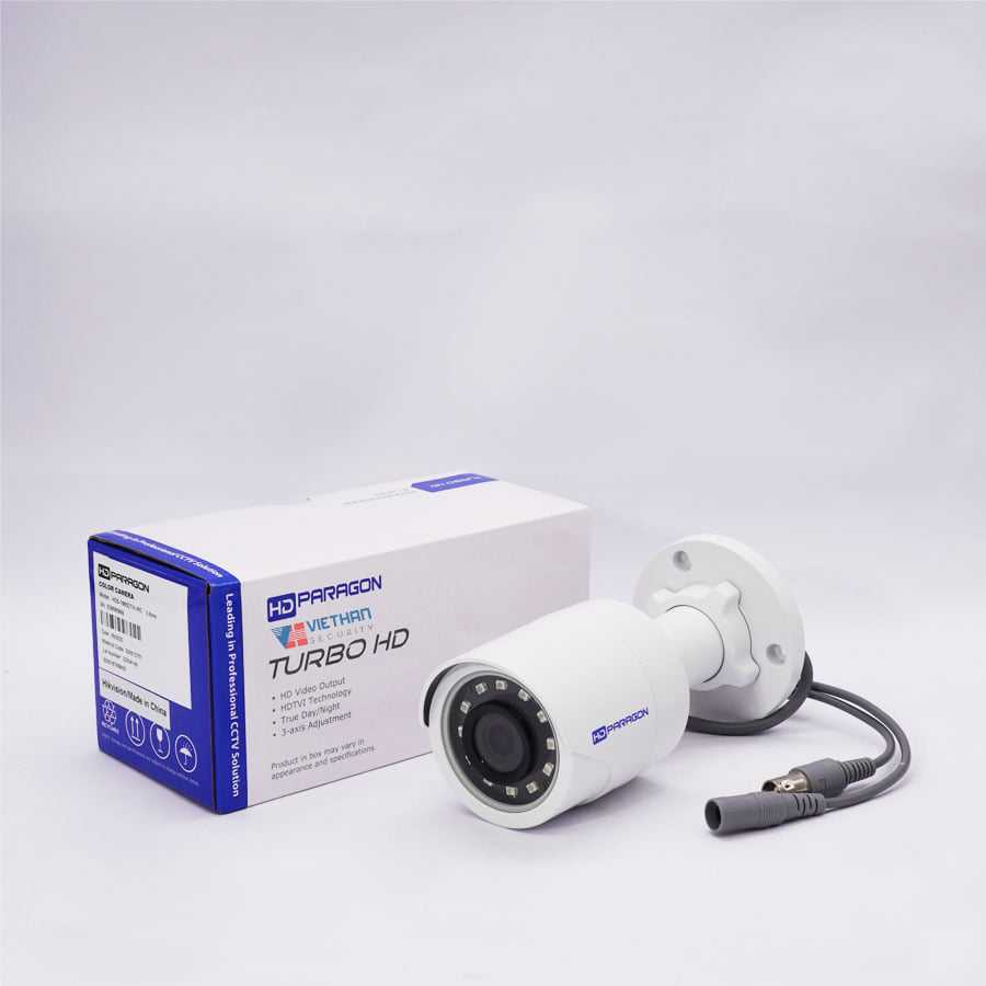 Camera HDPARAGON HDS-1885DTVI-IR 2.0 Megapixel, IR 20m, F3.6mm, vỏ sắt chống va đập