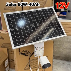Tấm pin năng lượng mặt trời Camera 80W-40Ah,12V Cấp điện ổn định cho camera PTZ 2.5 inch (gắn cùng lúc camera và bộ bắn sóng wifi)