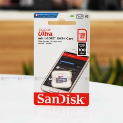 Thẻ nhớ SanDisk 128GB Ultra microSDXC, C10, UHS-1, 100MB/s R, 4x6, SDSQUNR-128G-GN6MN 