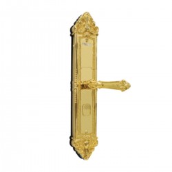 Khóa cửa gỗ bằng đồng PHGLock FP5006 màu vàng, mở khóa bằng vân tay, thẻ từ MI, mật mã & chìa cơ