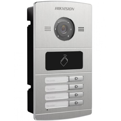 Camera chuông cửa HIKVISION DS-KV8402-IM 1.3MP, tích hợp hồng ngoại, Alarm, RS485, vỏ hợp kim nhôm, kết nối 4 màn hình chính