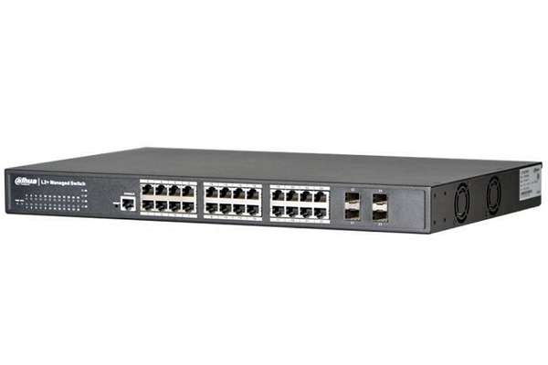 Switch Dahua PFS5424-24T 20 Port 10/100/1000Mbps 2 lớp+, 4 Port SFP 1000Mbs, công suất 350Gb