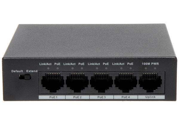 Switch PoE Dahua PFS3005-4P-58 4 Port 10/100Mbps + 1 Port, công suất 1Gb, chống sét 1KV