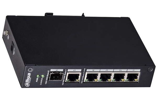 Switch PoE Dahua PFS3106-4P-60 4 Port 10/100Mbps + 2 Port, công suất 6.8Gb, chống sét 2KV