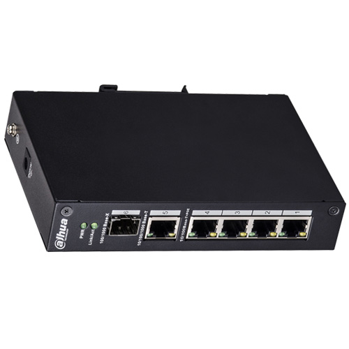 Switch PoE Dahua PFL2106-4ET-96 4 Port 10/100Mbps + 2 Port, công suất 6.8Gb, chống sét 2KV