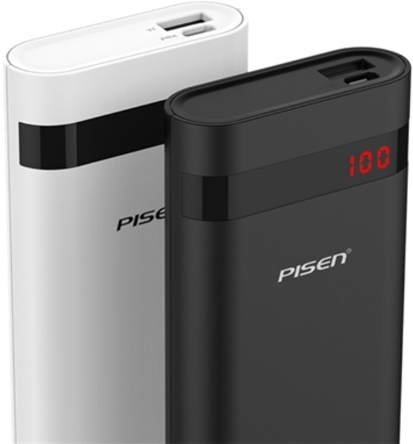 Pin sạc dự phòng PISEN 10000mAh đèn led hiển thị phần trăm Pin