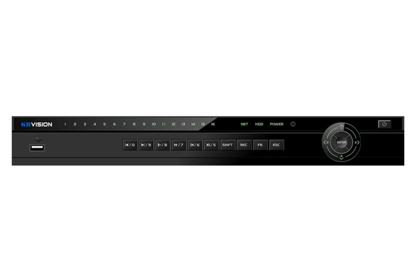 Đầu ghi hình KBVISION KX-7216D6 16 kênh HD 1080N + 2 kênh IP, 2 Sata, Audio, truyền tải âm thanh báo động