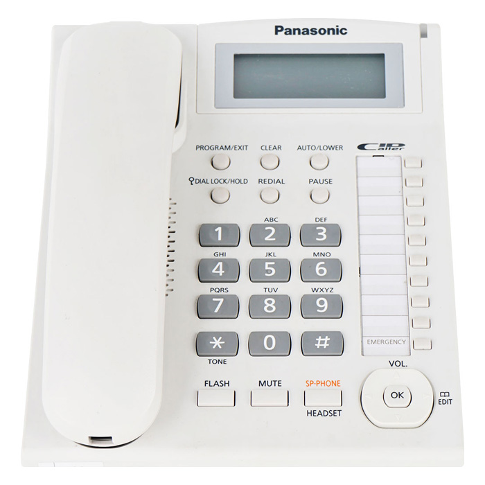 Điện thoại bàn Panasonic KX-TS880 màn hình Led hiển thị số gọi đến, tự động gọi lại, jack cắm tai nghe, loa 2 chiều
