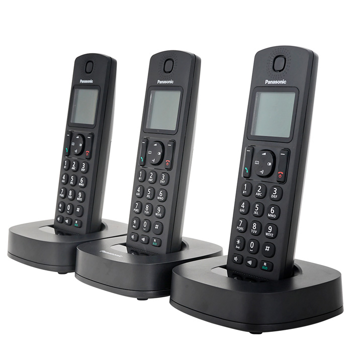 Điện thoại không dây Panasonic KX-TGC312 bộ 3 tay con, Led hiển thị số gọi đến, 6 số gọi nhanh, loa ngoài, khóa máy, chuyển cuộc gọi
