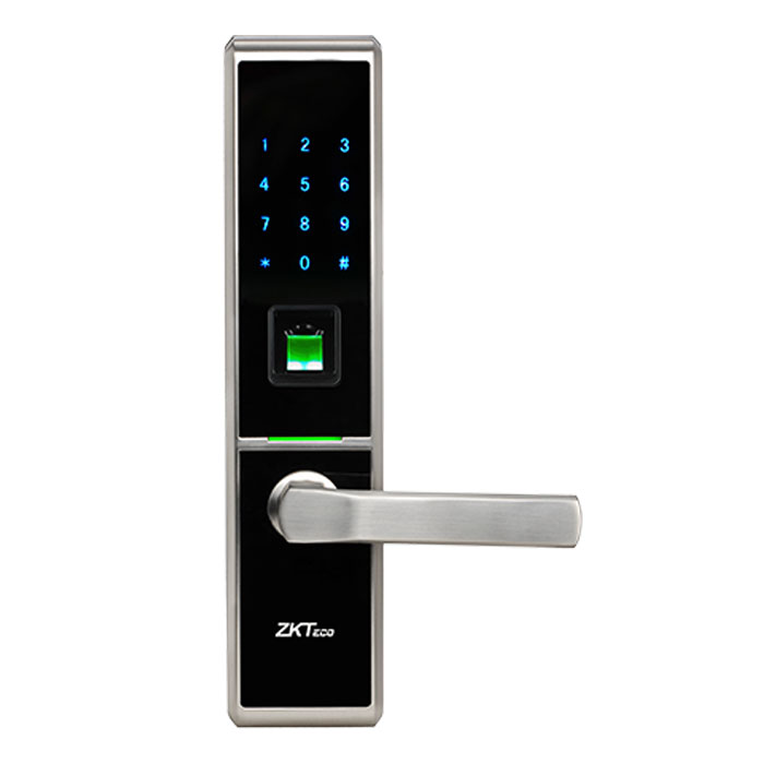 Khóa cửa vân tay thông minh ZKTECO TL100 sử dụng mật khẩu / thẻ / chìa khóa, vỏ kim loại, tay cầm đảo chiều