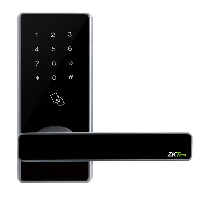Khóa cửa thông minh ZKTECO DL30DB sử dụng mật khẩu / thẻ / chìa khóa, phím số cảm ứng, vỏ kim loại, chốt cố định và một chốt gài