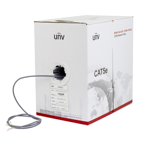 Cáp mạng Uniview CAB-LC2100B-E-IN Cat5e UTP, lõi đồng nguyên chất, vỏ nhựa PVC (305m)