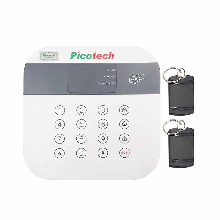 Bàn phím lập trình Picotech PCA-305B không dây, lập trình Tủ trung tâm, Bật Tắt báo động.