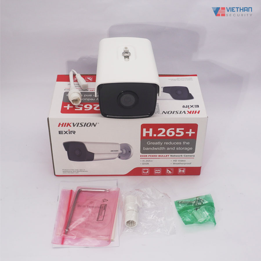 Camera ip hikvision DS-2CD2T21G1-I 2.0 Megapixel, Hồng ngoại 50m, chống ngược sáng 120Db, F4mm, chuẩn nén H265+