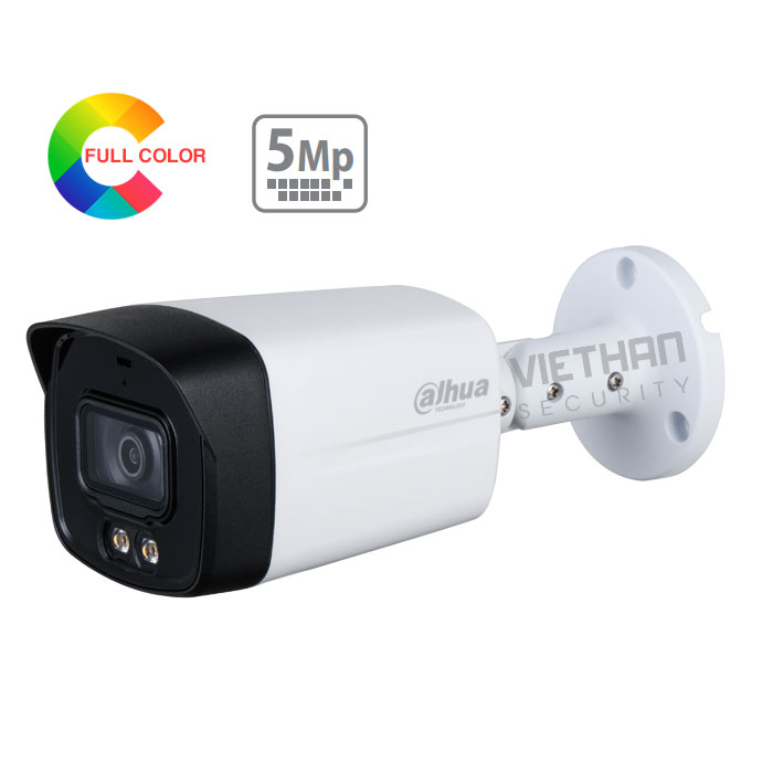 Camera Dahua HAC-HFW1509TLMP-LED 5.0 Megapixel, F3.6mm, đèn Led trợ sáng 40m, Full Color ban đêm có màu