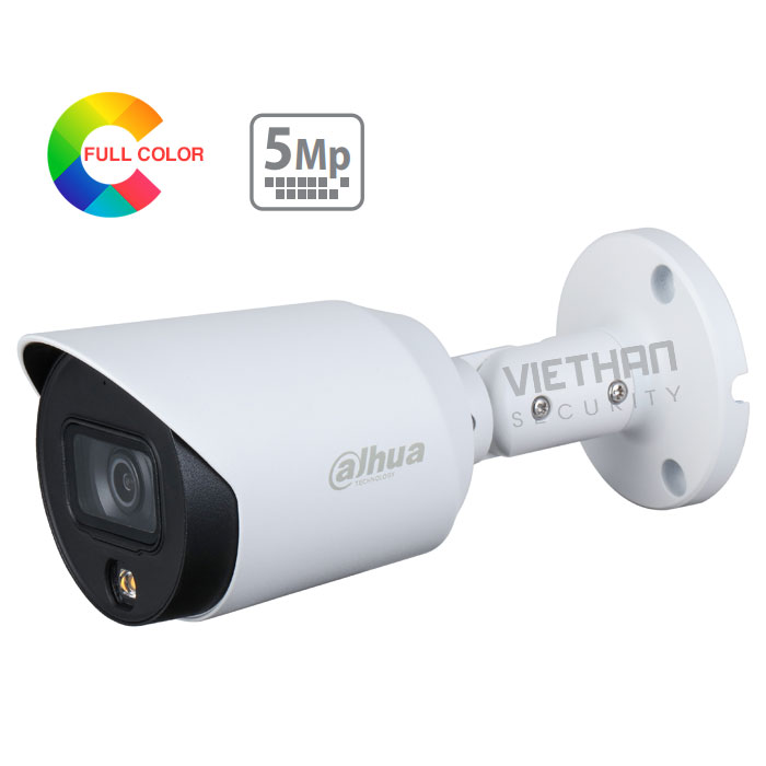 Camera Dahua HAC-HFW1509TP-A-LED 5.0 Megapixel, F3.6mm, đèn Led trợ sáng 20m, Full Color ban đêm có màu