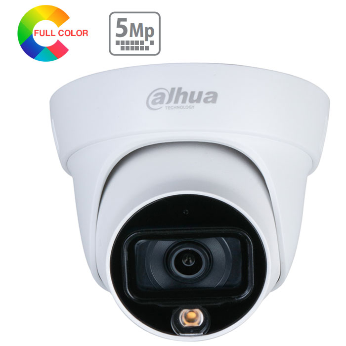 Camera Dahua DH-HAC-HDW1509TLP-LED 5.0 Megapixel, F3.6mm, đèn Led trợ sáng 20m, Full Color ban đêm có màu