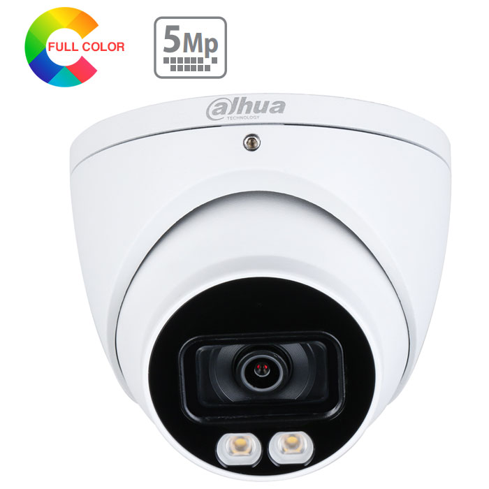 Camera Dahua DH-HAC-HDW1509TP-LED 5.0 Megapixel, Ống kính F3.6mm, đèn Led trợ sáng 20m, Full Color ban đêm có màu