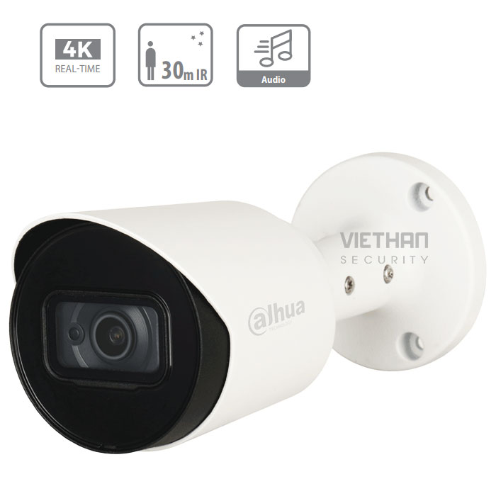 Camera Dahua HAC-HFW1800TP-A 8.0 Megapixel, Hồng ngoại 30m, Ống kính F3.6mm, Camera 4 in 1, Mic thu âm