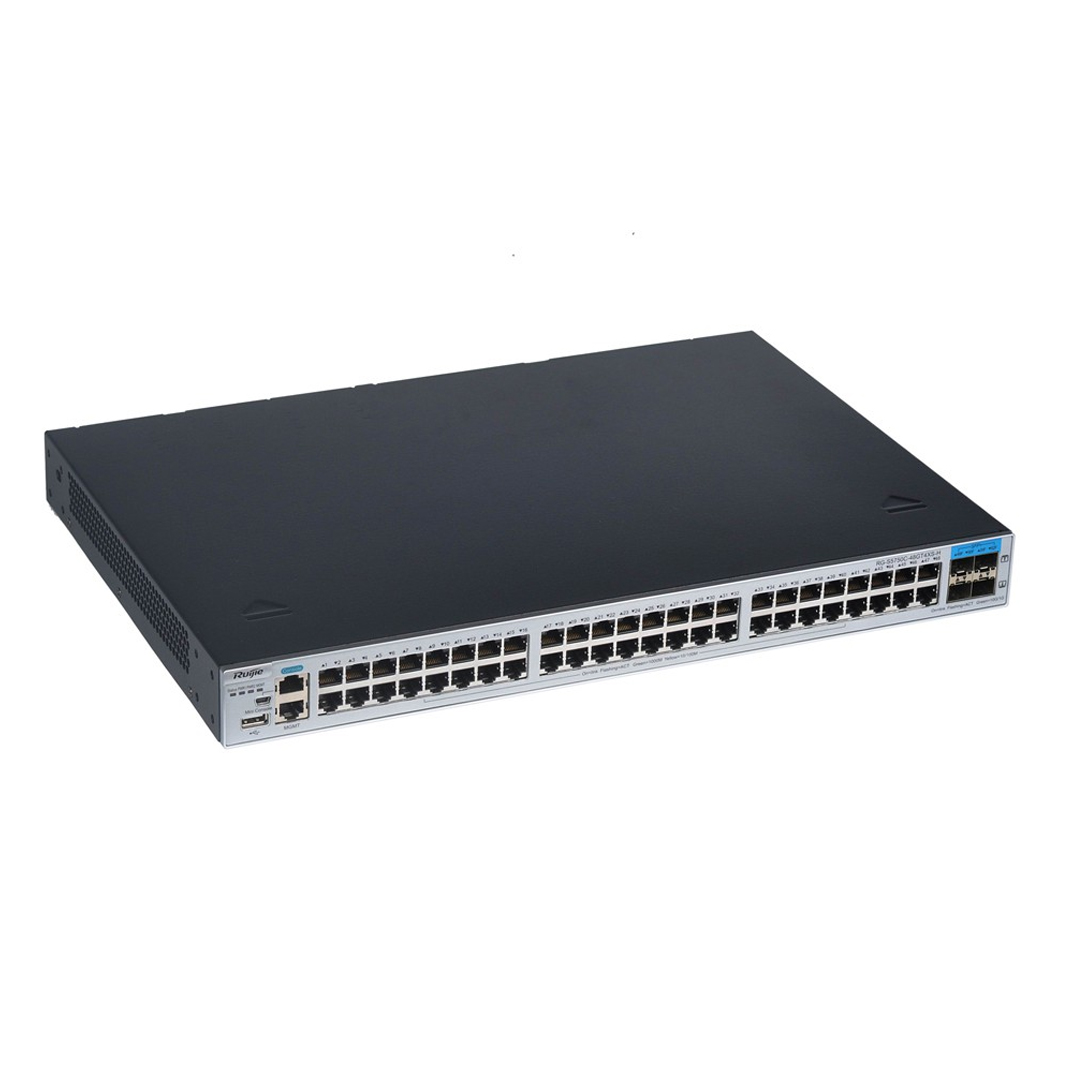 Thiết bị mạng HUB -SWITCH Ruijie RG-S5750C-48GT4XS-H (48 10/100/1000 BASE-T ports, 4 1G/10G SFP+ BASE-X ports, 2 extension slots, 2 modular power slots, required to purchase at least 1 power module)