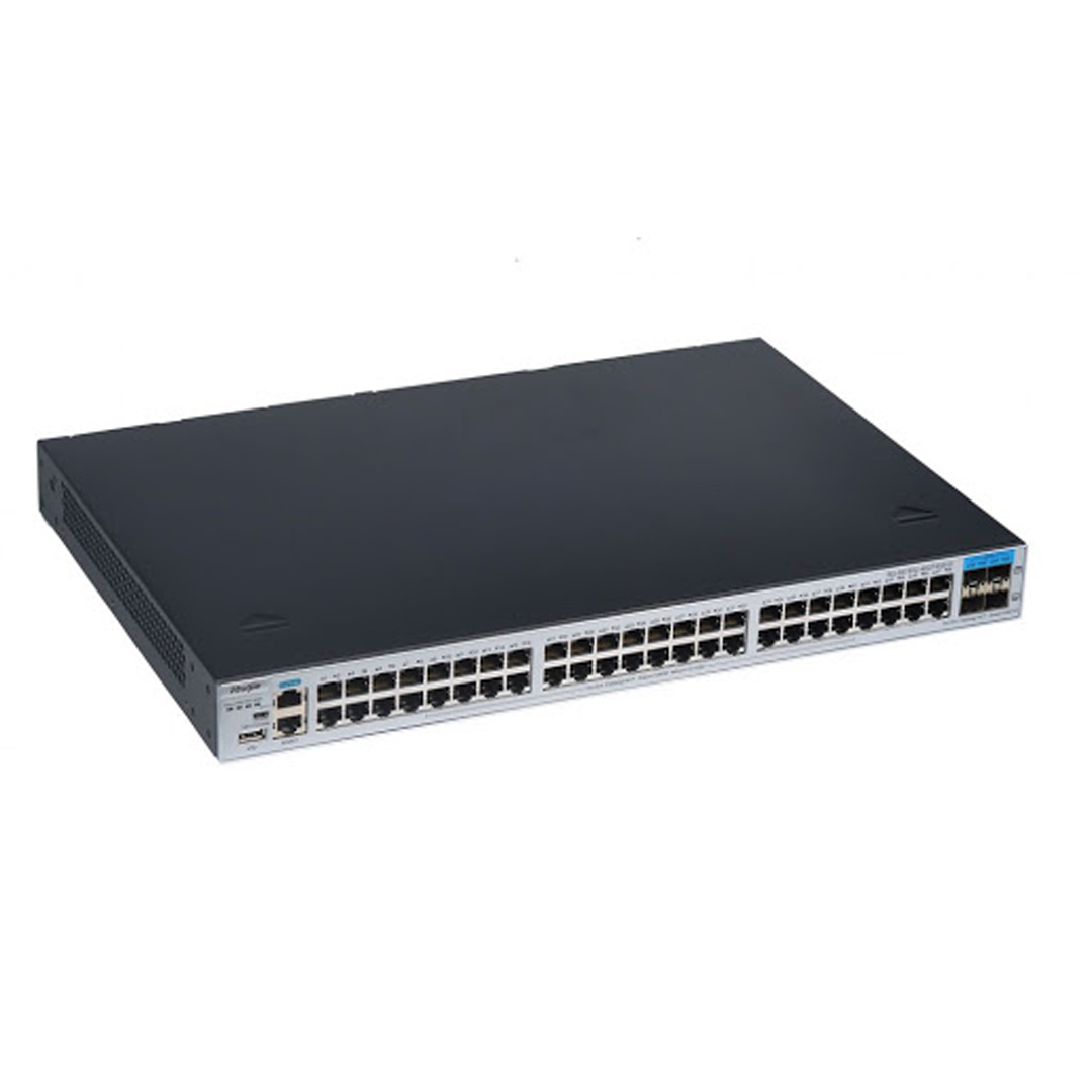 Thiết bị mạng HUB -SWITCH Ruijie RG-S5750-48GT4XS-HP-H (48 10/100/1000BASE-T PoE+ ports, 4 1G/10GBASE-X SFP+ ports, 2 modular power slots, required to purchase at least 1 RG-M5000E-AC500P power module)