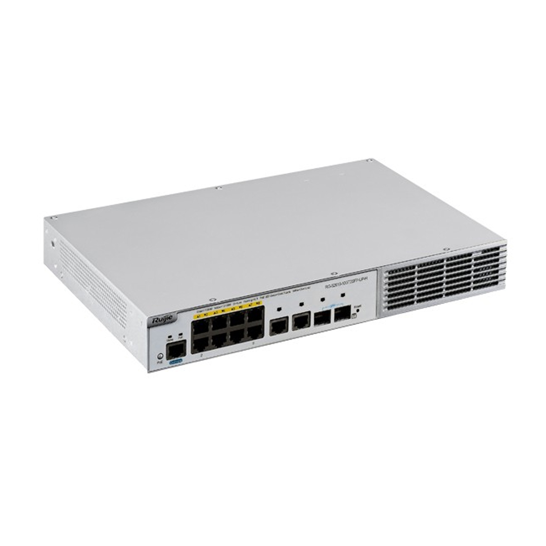 Thiết bị mạng HUB -SWITCH Ruijie RG-S2910-10GT2SFP-P-E (10 10/100/1000BASE-T Ports (PoE/PoE+), 2 100/1000BASE-X SFP Ports (non-combo), Port 1-8 support PoE, AC)