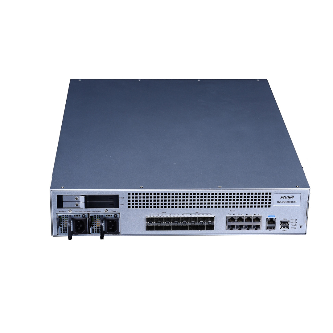 Thiết bị mạng All-in-one Unified Security Gateway Ruijie RG-EG3000XE (Cổng bảo mật hợp nhất tất cả trong một, 8 cổng kết hợp GE, 8 cổng SFP +, 2 cổng QSFP +, 1 khe đĩa cứng, ổ cứng được bán riêng)
