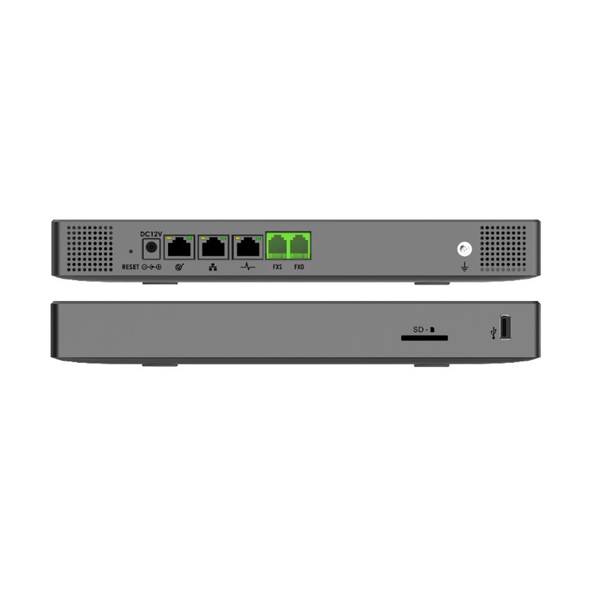 Tổng đài Grandstream UCM6302 Video và audio IP Cloud, 1000 user, 150 cuộc gọi đồng thời, 2 cổng PSTN, 2 cổng máy lẻ analog