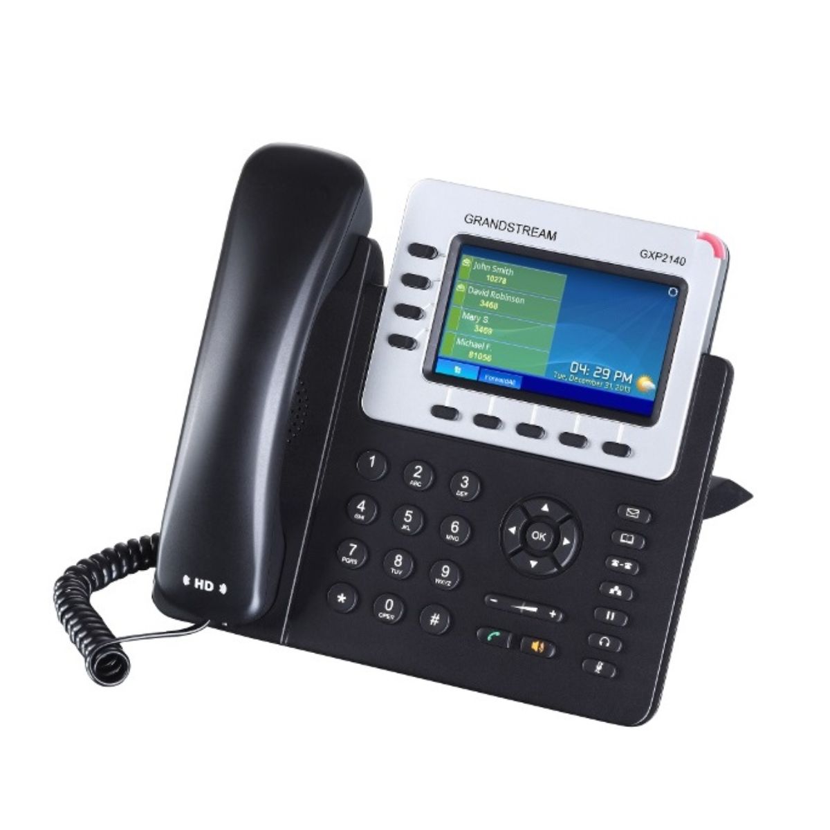Máy điện thoại IP để bàn Grandstream GXP2140 màn hình màu LCD 4.3 inch, 4 đường line, đàm thoại 5 bên đồng thời