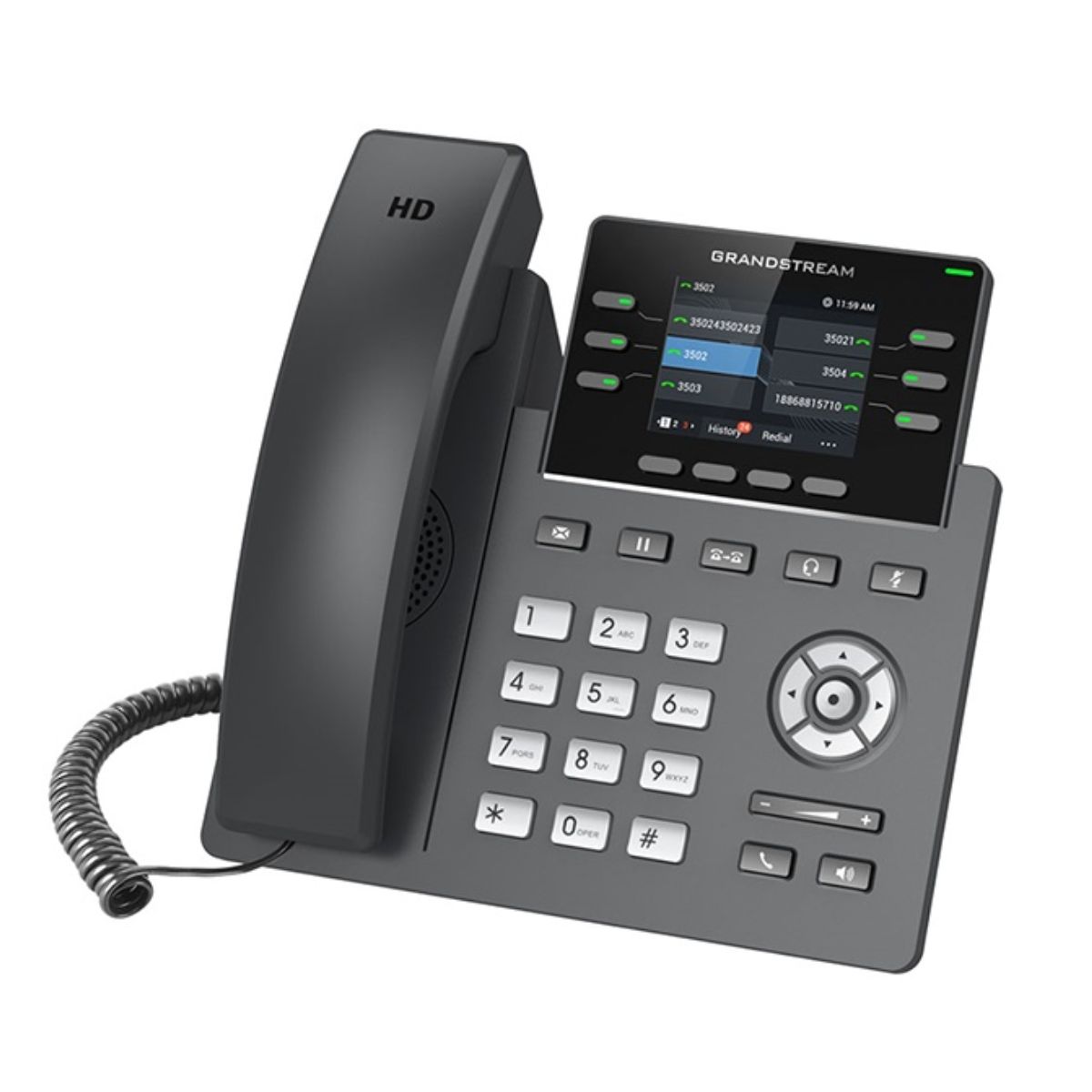 Điện thoại VoIP PoE để bàn cao cấp Grandstream GRP2613 màn hình màu 2.8 inch, 24 phím BLF, đàm thoại 3 bên đồng thời