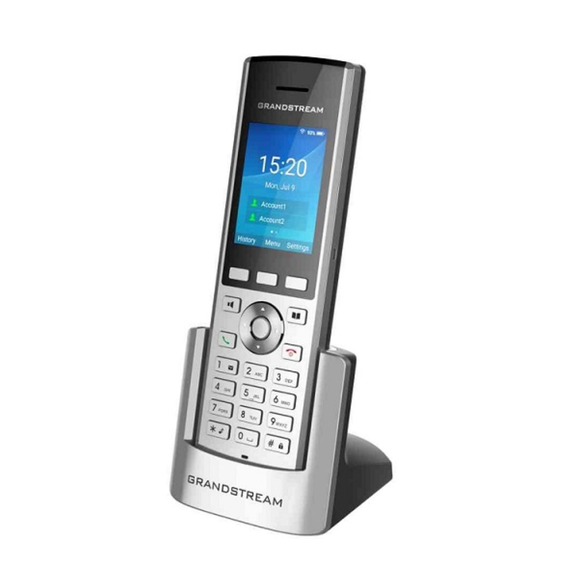 Máy điện thoại IP Wifi cầm tay Grandstream WP820 tích hợp bộ đàm Push to talk, màn hình 2.4 inch, báo rung