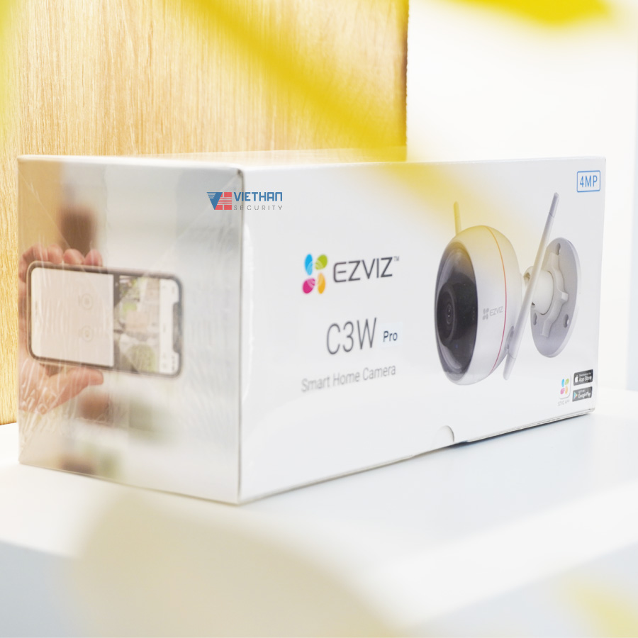 Camera giám sát wifi EZVIZ C3W Pro 4Mp Color NightVision đèn flash & còi báo động