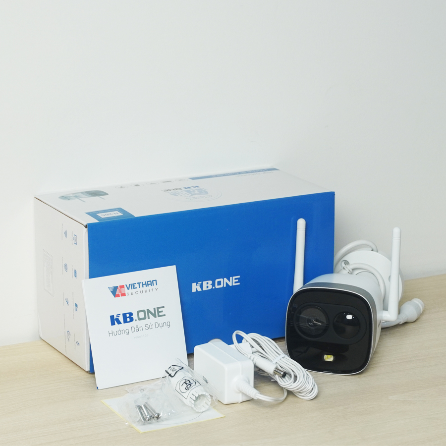 Camera IP Wifi KBONE KN-B23RL 2.0 Megapixel, hồng ngoại PIR, tích hợp mic, đèn cảnh báo và còi