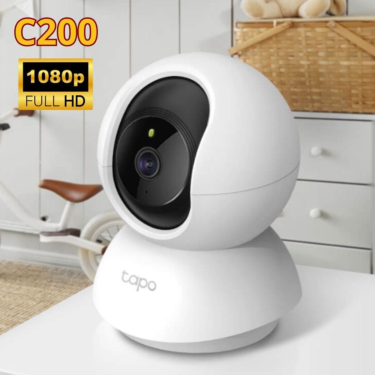 Camera quan sát wifi Tapo C200 (Độ phân giải Full HD 1080p, đàm thoại 2 chiều, phát hiện chuyển động)