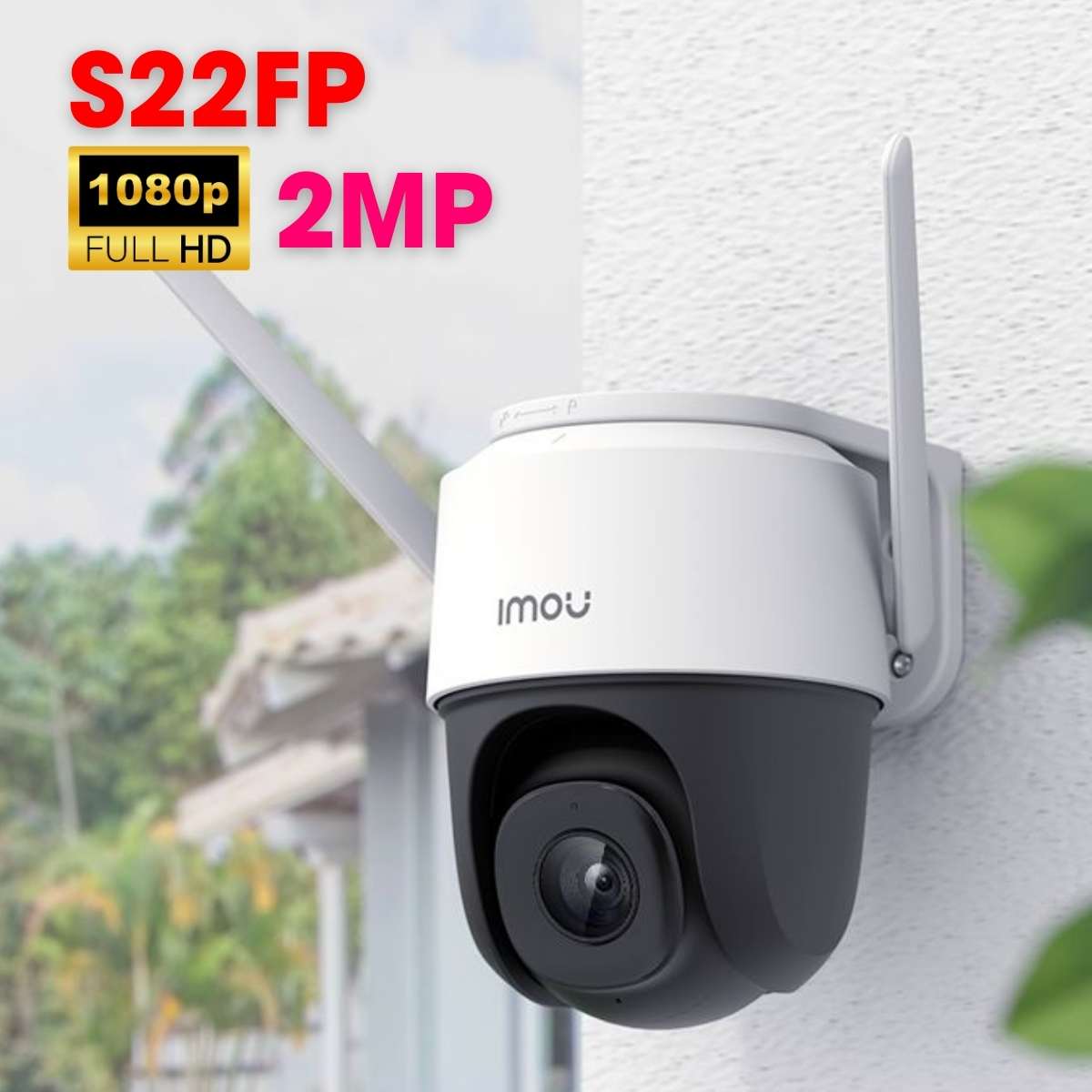 Camera ngoài trời 360 IMOU IPC-S22FP 2MP kết nối Wifi, đàm thoại 2 chiều, tích hợp wifi Hotspot