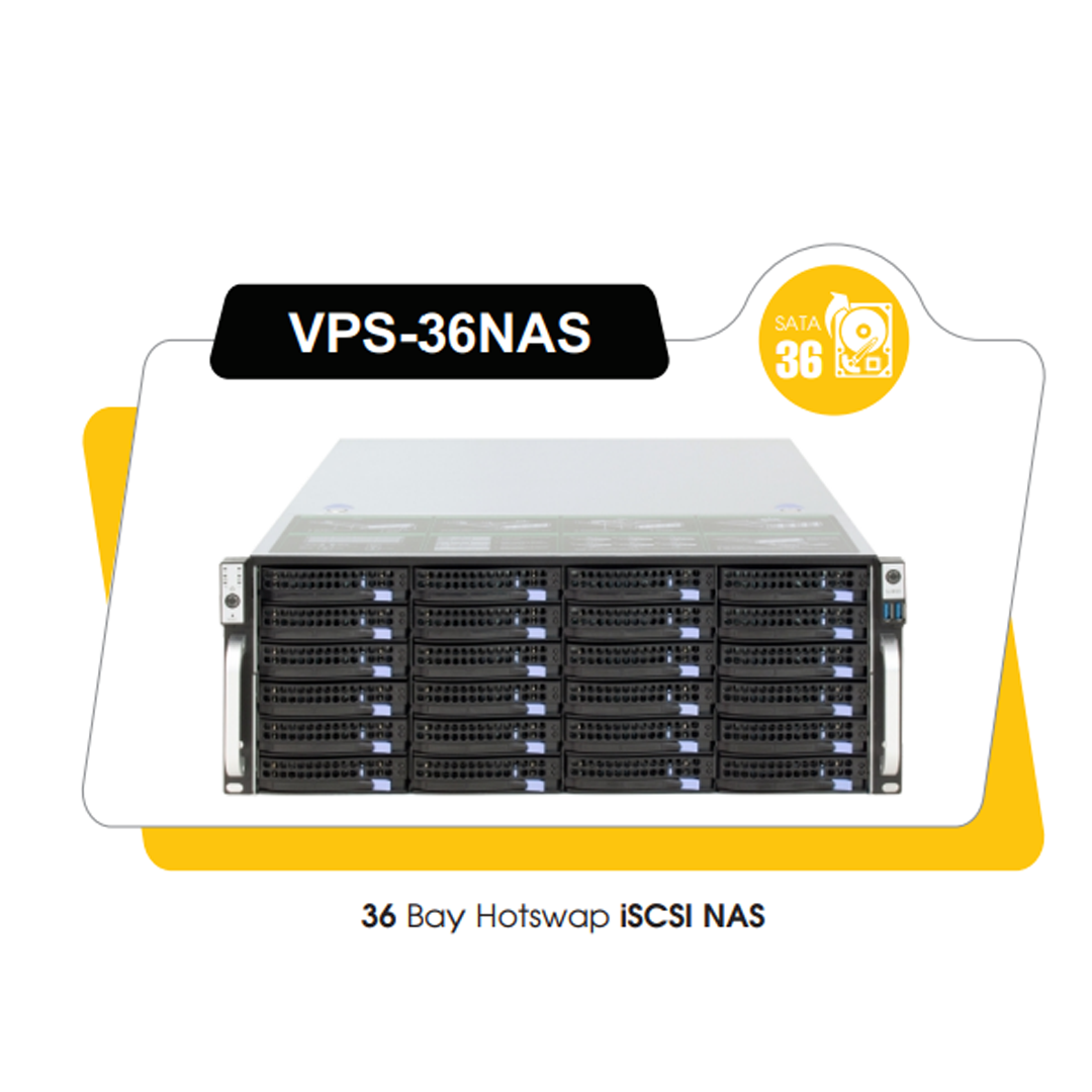 Thiết bị ghi hình NAS Vantech VPS-36NAS (36 Bay Hotswap iSCSI NAS RAID-0/1/5/6)