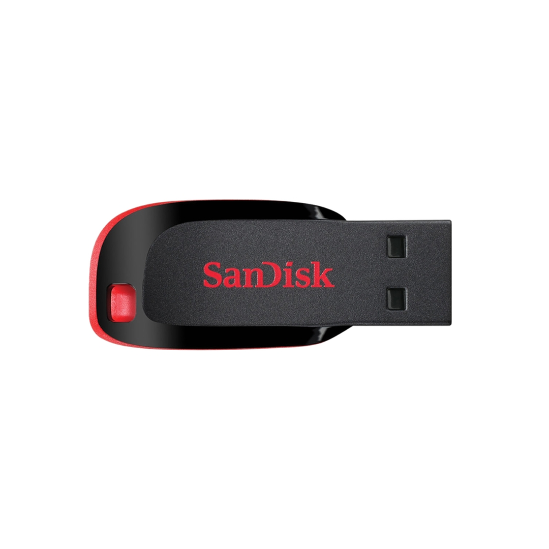 USB SanDisk Cruzer Blade USB Flash Drive  CZ50 8GB  USB2.0  Black with red accent  compact design SDCZ50-008G-B35
