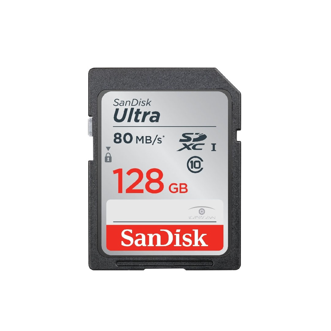 SanDisk Ultra SDXC, SDUNR 128GB, C10, UHS-I, 100MB/s R, 3x5 SDSDUNR-128G-GN3IN