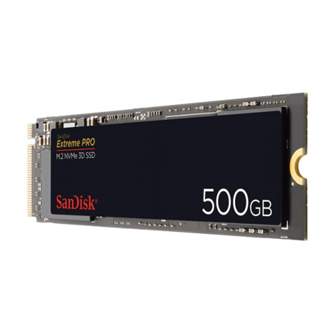Ổ cứng gắn trong SanDisk Extreme PRO® M.2 NVMe 3D SSD, SSDXPM2 500GB, Read 3,400MB/s, Write 2,500MB/s, SDSSDXPM2-500G-G25