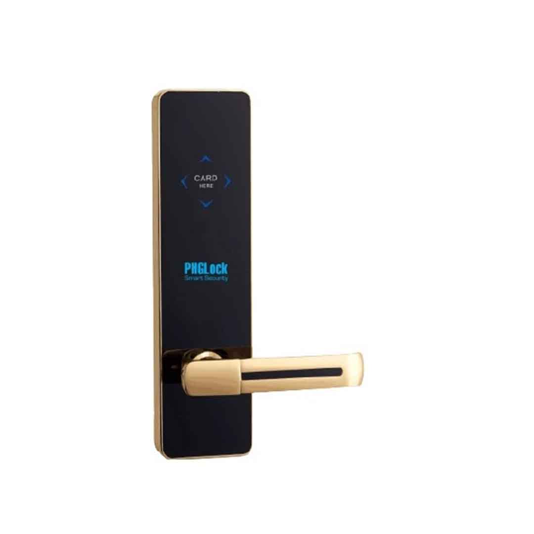 Khóa cửa Smart Lock PHGlock RF8153 (Khoá cửa khách sạn, thẻ cảm ứng RF và chìa khóa cơ)