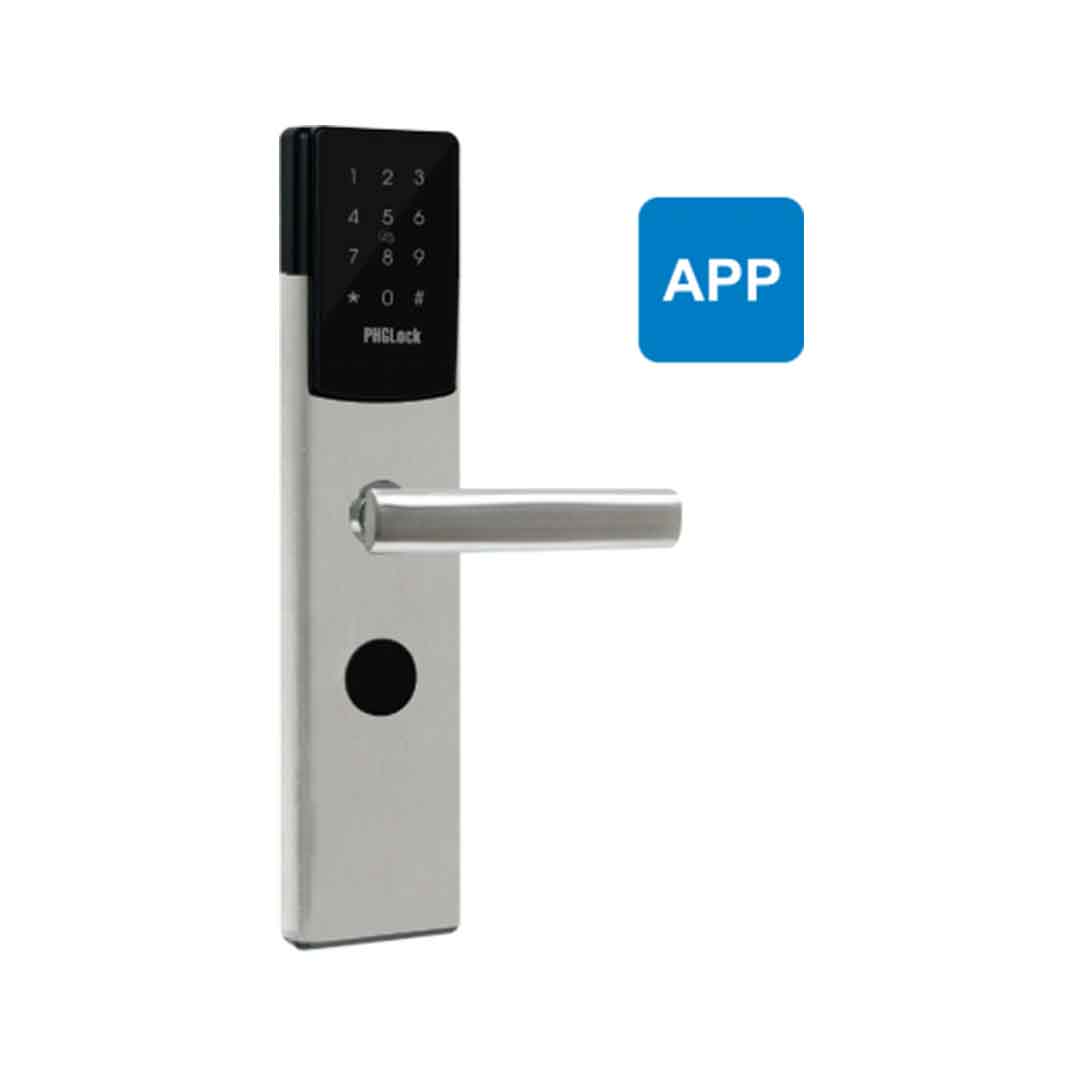 Khóa cửa Smart Lock PHGlock KR8191 (Khoá cửa chính, sử dụng thẻ MF, mã số, app (tạo pass giới hạn thời gian) và chìa khóa cơ)